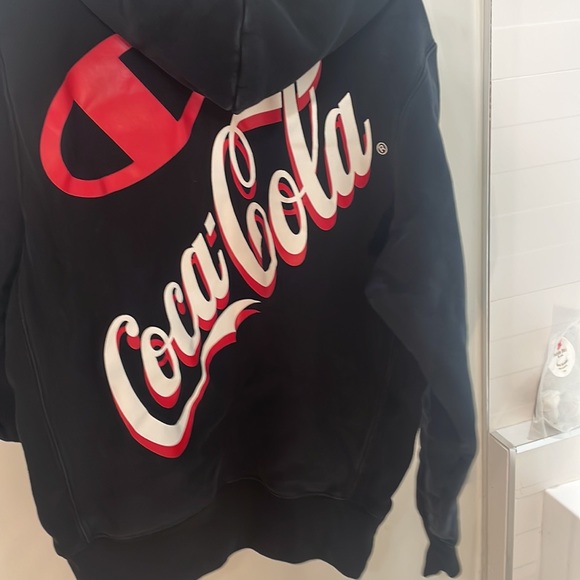 COCA-COLA Champion reverse weave black hoodie - Picture 2 of 6